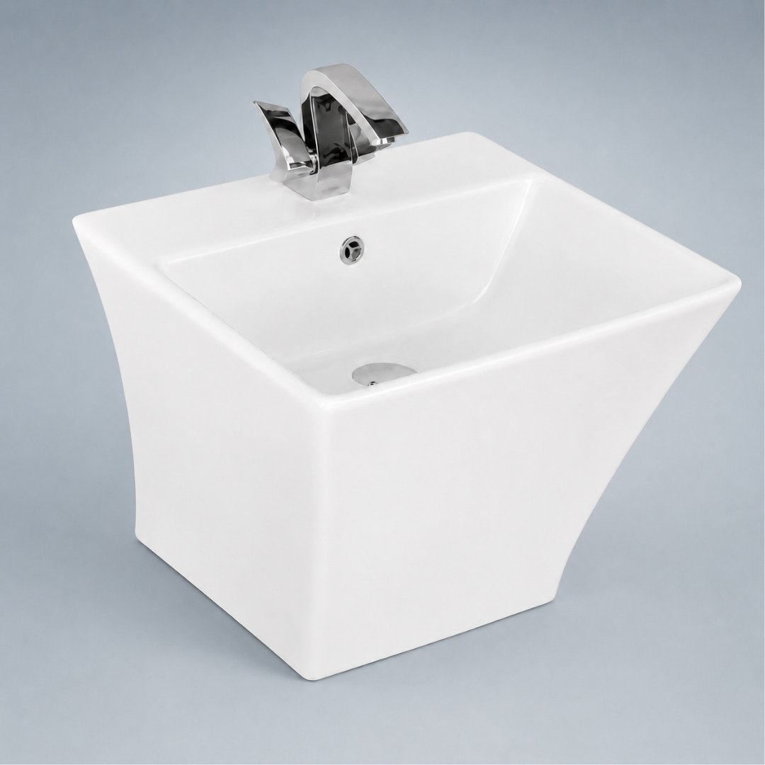 OXFORD White One Piece Basin Wash Basin - My Home Studio
